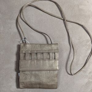 Kenneth Cole Metallic Gold Crossbody Bag